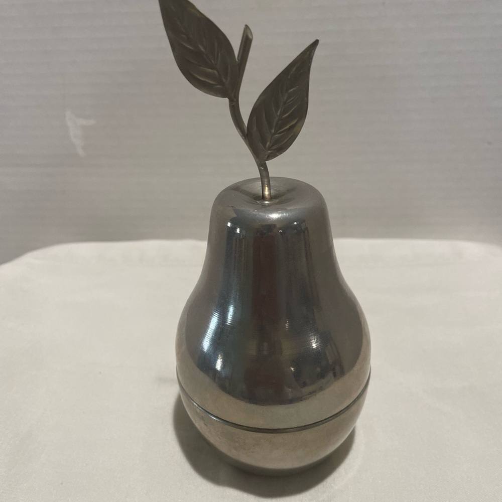Silver Pear-Shaped Decorative Accent